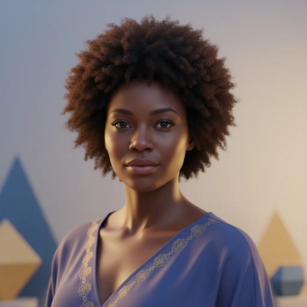Studio portrait of Aisha Evans, Editor-in-Chief at lovelysybrightiu